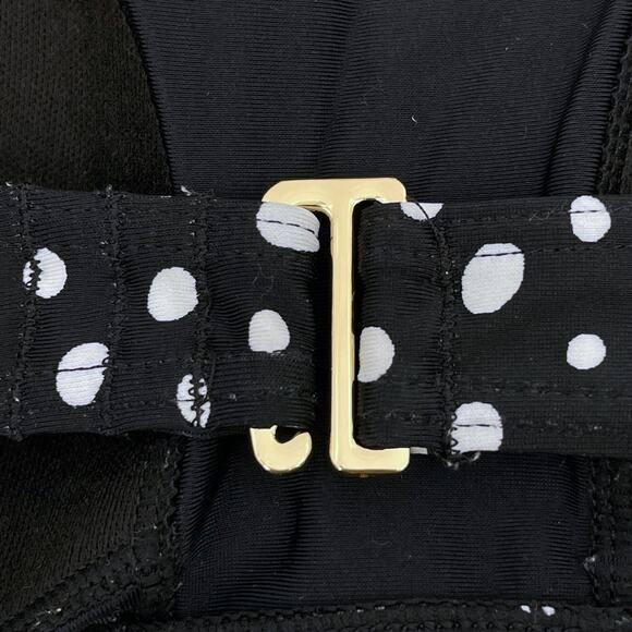 Summersalt Ruffle Oasis Black Polka Dot Bikini 2 Piece Swimsuit High Rise Size 4 - Picture 3 of 9